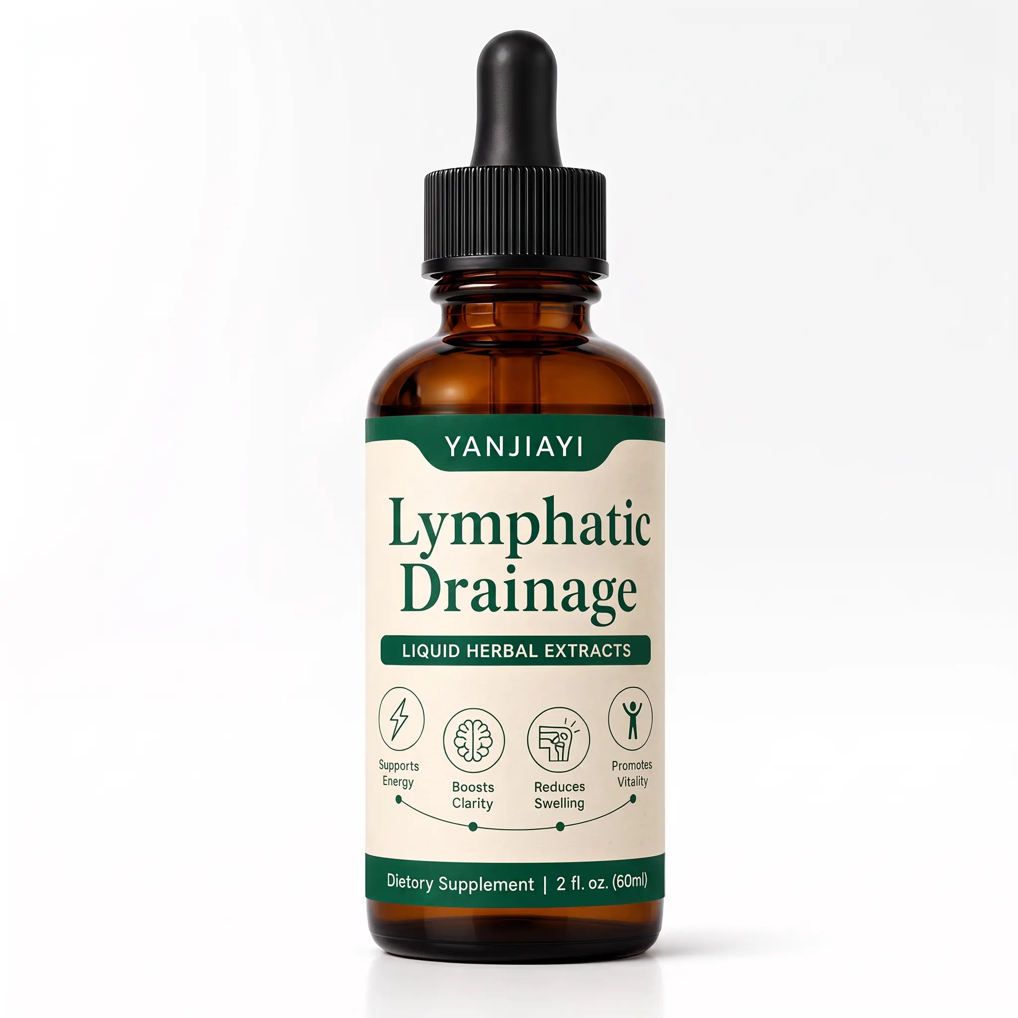 Lymphatic Drainage Drops, Bloat Relief & De-Puff, Lymphatic Support for Detox & Immune System Supplement with Cleavers, Red Clover & Stillingia Root, Vegan & Non-GMO, 2 Fl Oz
