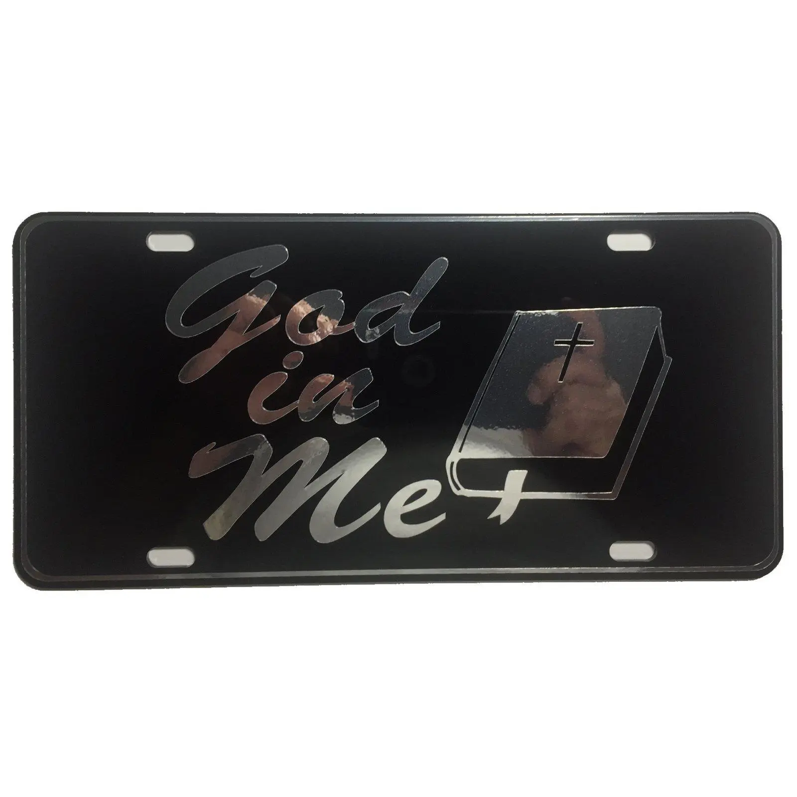 CustoMonsterDesigns God in Me Christian, Religious Heavy Duty Aluminum License Plate