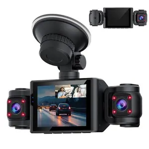 3 Channel Dash Cam Front and Inside Triple Dash Cam Car Driving Video Recorder （no memory card）