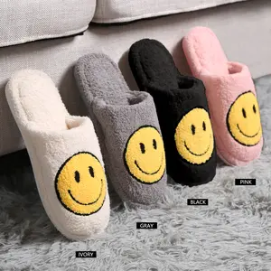 ComfyLuxe Happy Face Pattern Luxury Soft Slippers