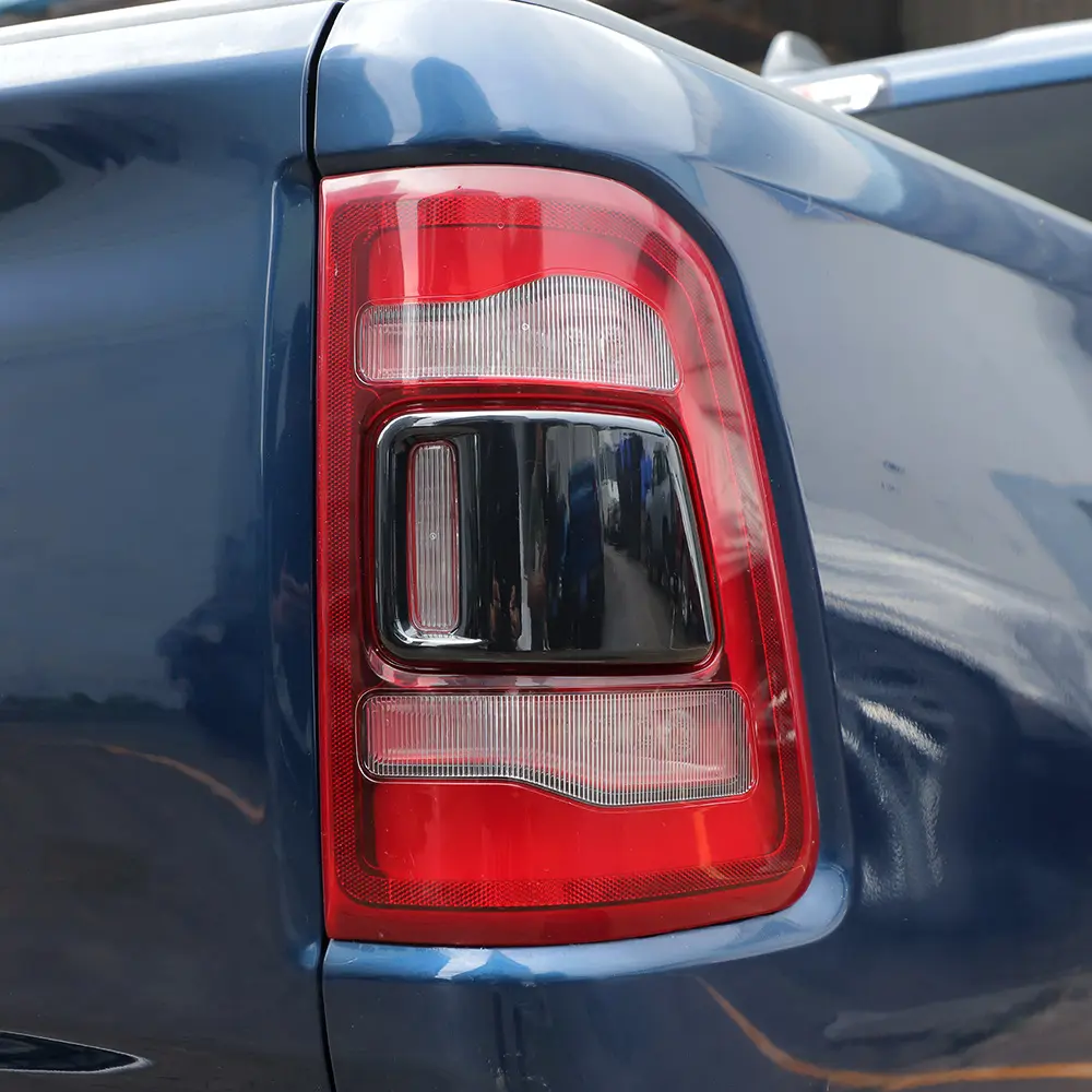 Automotive ABS Rear Tail Light Lamp Cover Trim Panel Set (2-Item), Perfect-Fit Exterior Accessory for 2018+ Dodge RAM Truck (Excludes 2025/2026 Models)