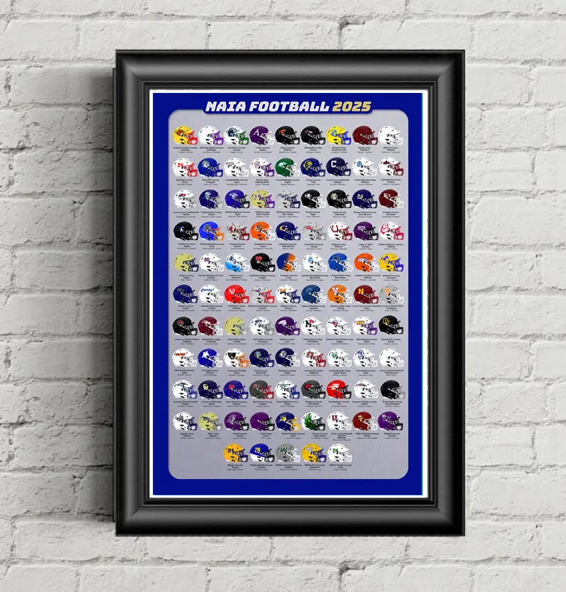 NAIA Football Helmet Poster