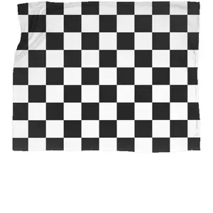 Checkered Polyester Flag Blanket, Single Piece, Cozy and Durable, Perfect for Home Use, Stylish and Functional