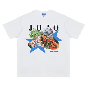 JoJo "Golden Experience Giorno" Vintage Oversized Tee Anime T-shirt 100% Cotton Original Design Men's Top Menswear Tshirt