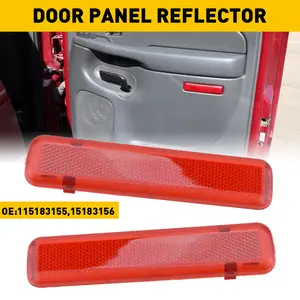 2x Red Rear Door Panel Reflector Light Lens For Chevrolet GMC Truck SUV Escalade