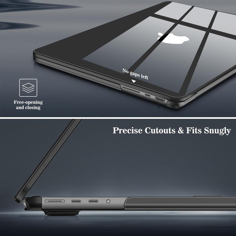 Fintie Crystal Hard Shell Case for MacBook Pro 14 (M5/M4/M3/M2/M1 Chip), Ultra-Slim Transparent Protective Cover for MacBook Pro 14-inch