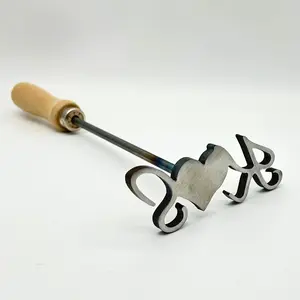 Custom Heart Branding Iron for Weddings, Unity Ceremonies, Anniversary Gifts, and more Kitchen Steak Utensils Wood