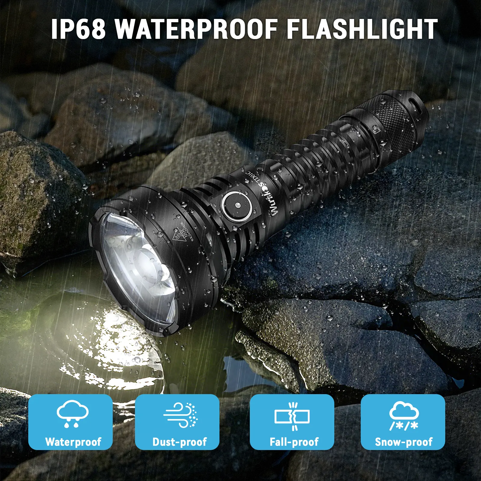 beike flashlight rechargeable ipx8 LED Tactical Waterproof Tourch Light with 18650 Lithium Battery The ultimate EDC tool Wurkkos TD01C Rechargeable 927M Flashlight