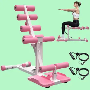 home-glutes trainer machine,Squat Machine,Pro-Grade Compact Squat Workout Equipment with Bonus Resistance Bands, Max 300 Lbs Weight Capacity, Space-Saving Home Gym Strength Trainer for Glutes, Hips & Core Muscles