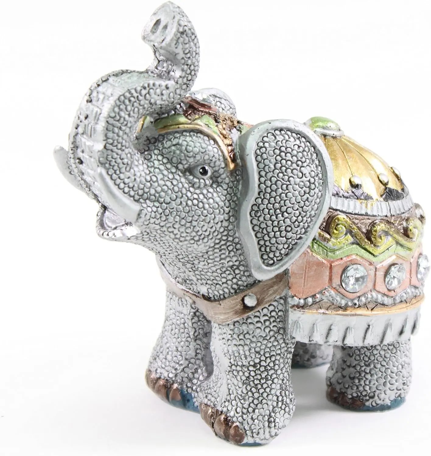 W Feng Shui 4.5"(H) Elephant Wealth Lucky Figurine Home Decor Housewarming  (G16240)