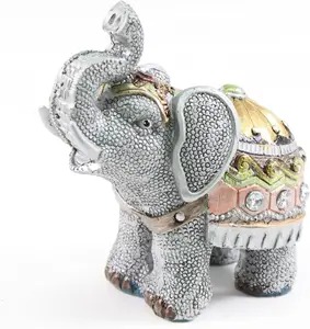 W Feng Shui 4.5"(H) Elephant Wealth Lucky Figurine Home Decor Housewarming  (G16240)