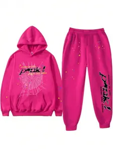 Nevermind the Spider Hoodie Print Short Fashion Menswear Sweaters Tops suit 2pc per set