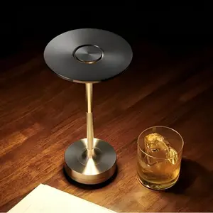 Cordless Rechargeable Nordic Style Lamp, USB Charging Outdoor Atmosphere Night Light, Minimalist Designer Table Light for Cafe Bar Dining Room Balcony
