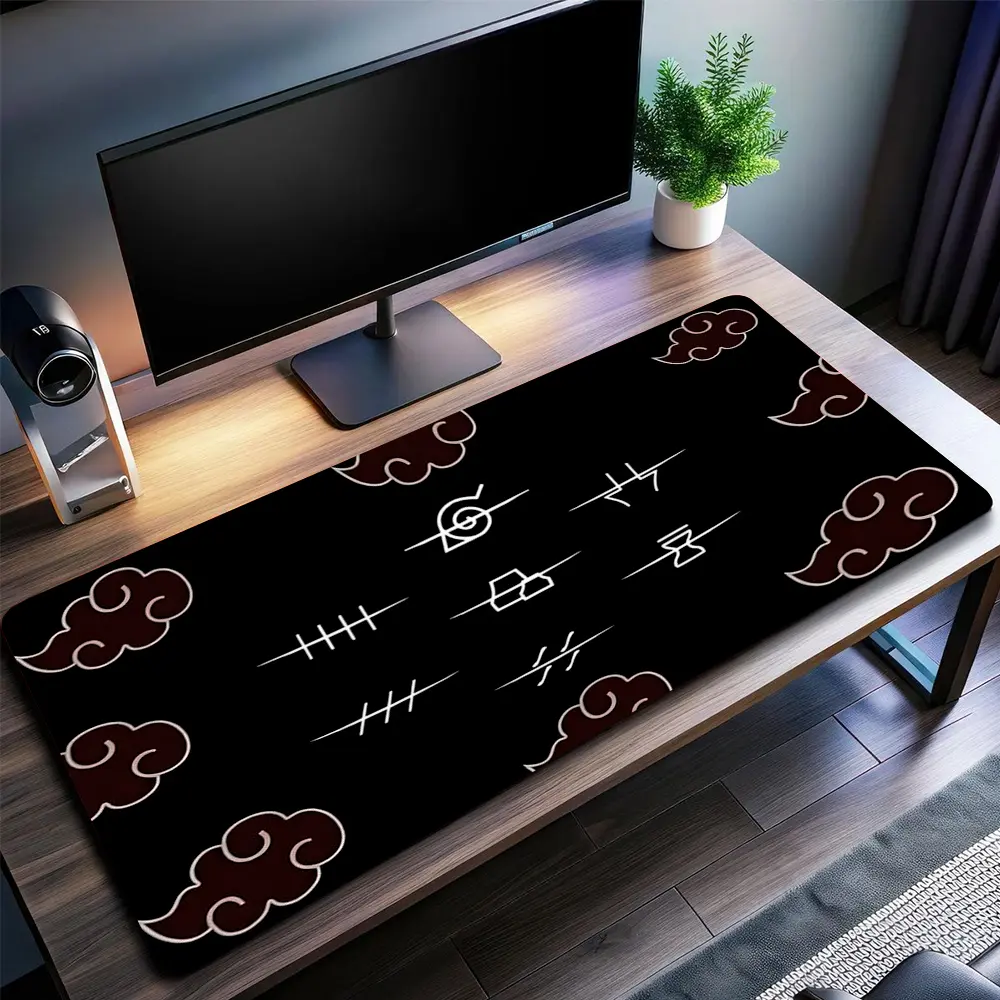 Akatsuki #2 Naruto Gaming Mouse Pad Personal, Custome, Anime Desk Mat Extended Keyboard Pad Waterproof Non Slip Rubber Base Large Mousepad for PC Gamer Setup Desk Accessories 40x21 Inch,Office Gifts, Decor desktop