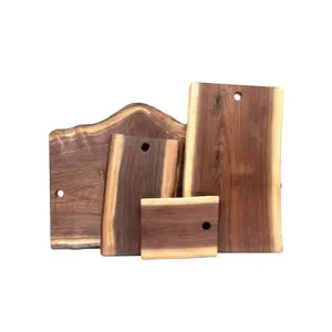 Cutting Board Live Edge - Black Walnut Handmade Classic Kitchen Chopping Knives