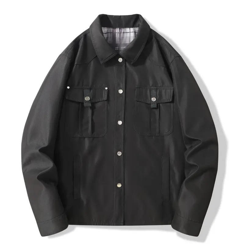 Men’s Work Jacket, Regular Fit Utility Cargo Jacket with Multi Pockets, Casual Fall Winter Outerwear for Work, Commute, Travel and Daily Wear