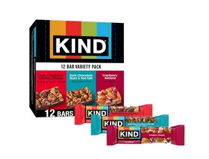 KIND Nut Bars, Cranberry Almond, Dark Chocolate Nuts & Sea Salt, and Dark Chocolate Cherry Cashew, Healthy Snack Bars, Gluten Free, Low Sugar, 4-6g Protein, 12 Count