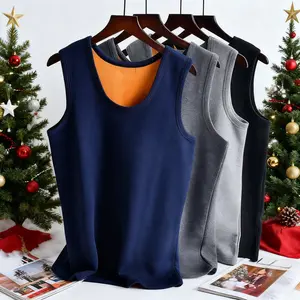 1 fleece-lined, thickened winter essential for men and women, a golden fleece vest, thermal underwear, versatile fleece vest