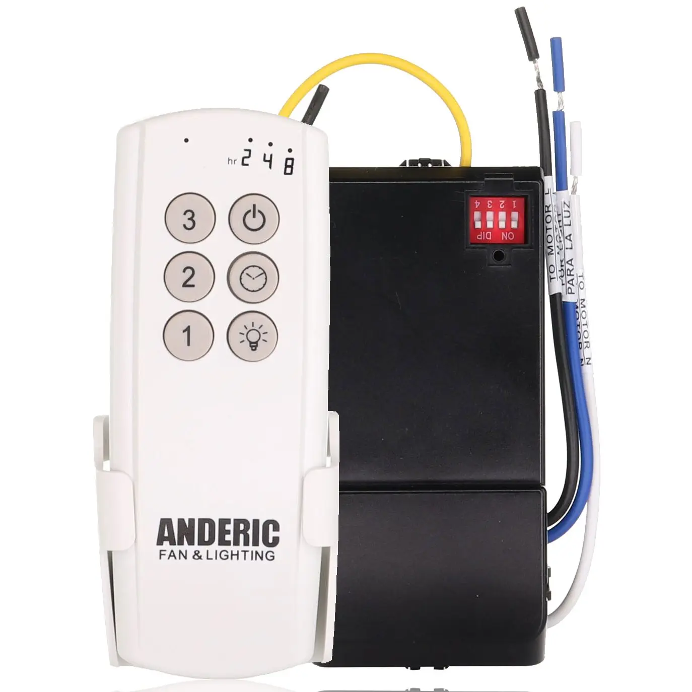 ANDERIC Universal Add-on Remote Control Kit for LED 3-Speed Ceiling Fans with Timer Delay & Light Control