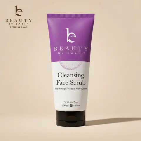 Beauty By Earth Facial Scrub - Superfruits & Calendula USA Made with Natural & Organic Ingredients, Hydrating Deep Cleansing Gentle Exfoliant Skincare