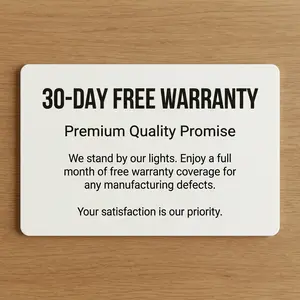 Official 30-Day Warranty Card for Lighting Decor