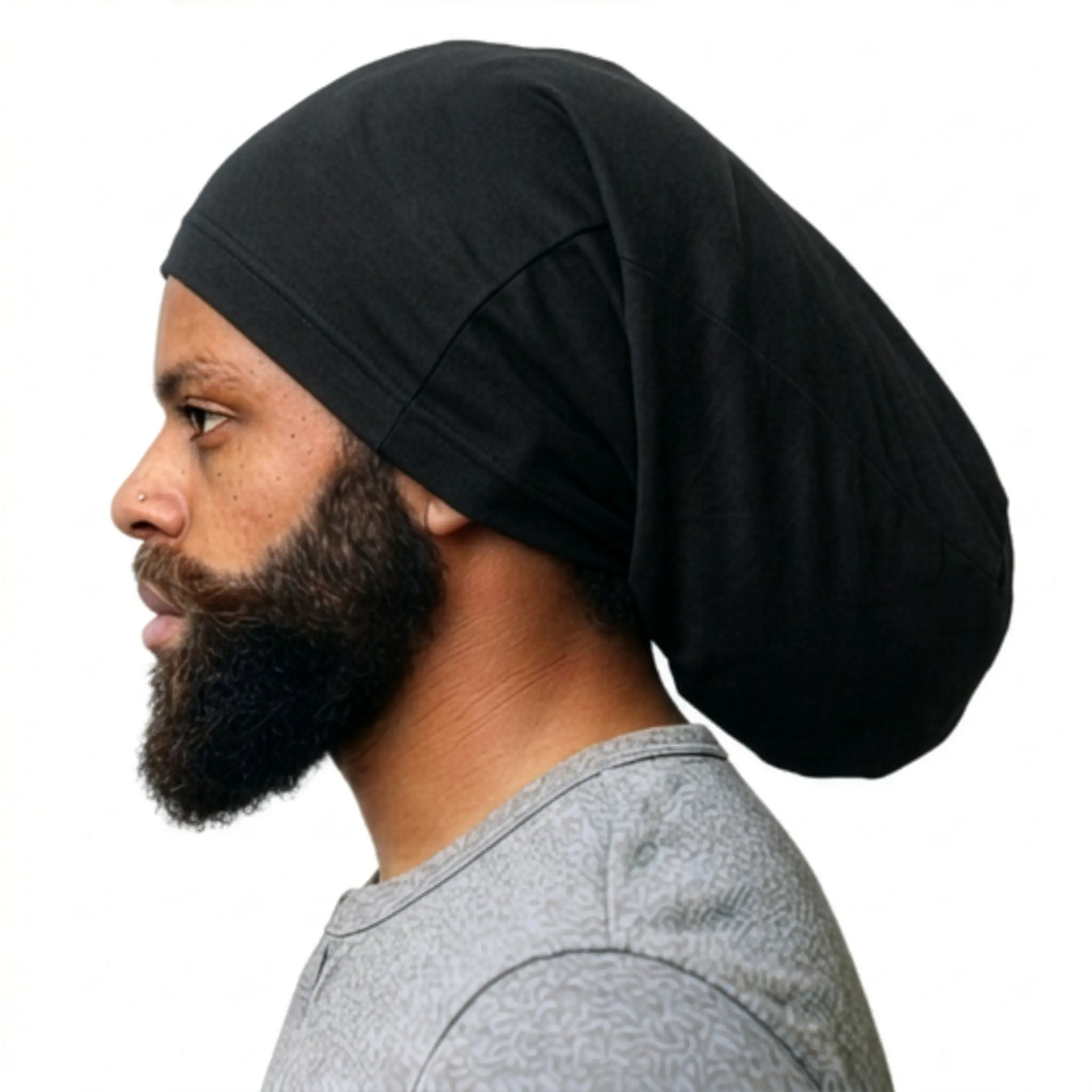 King.J Unisex Spandex Dreadlock Cap in Black, Stretchy & Comfortable Hair Cover