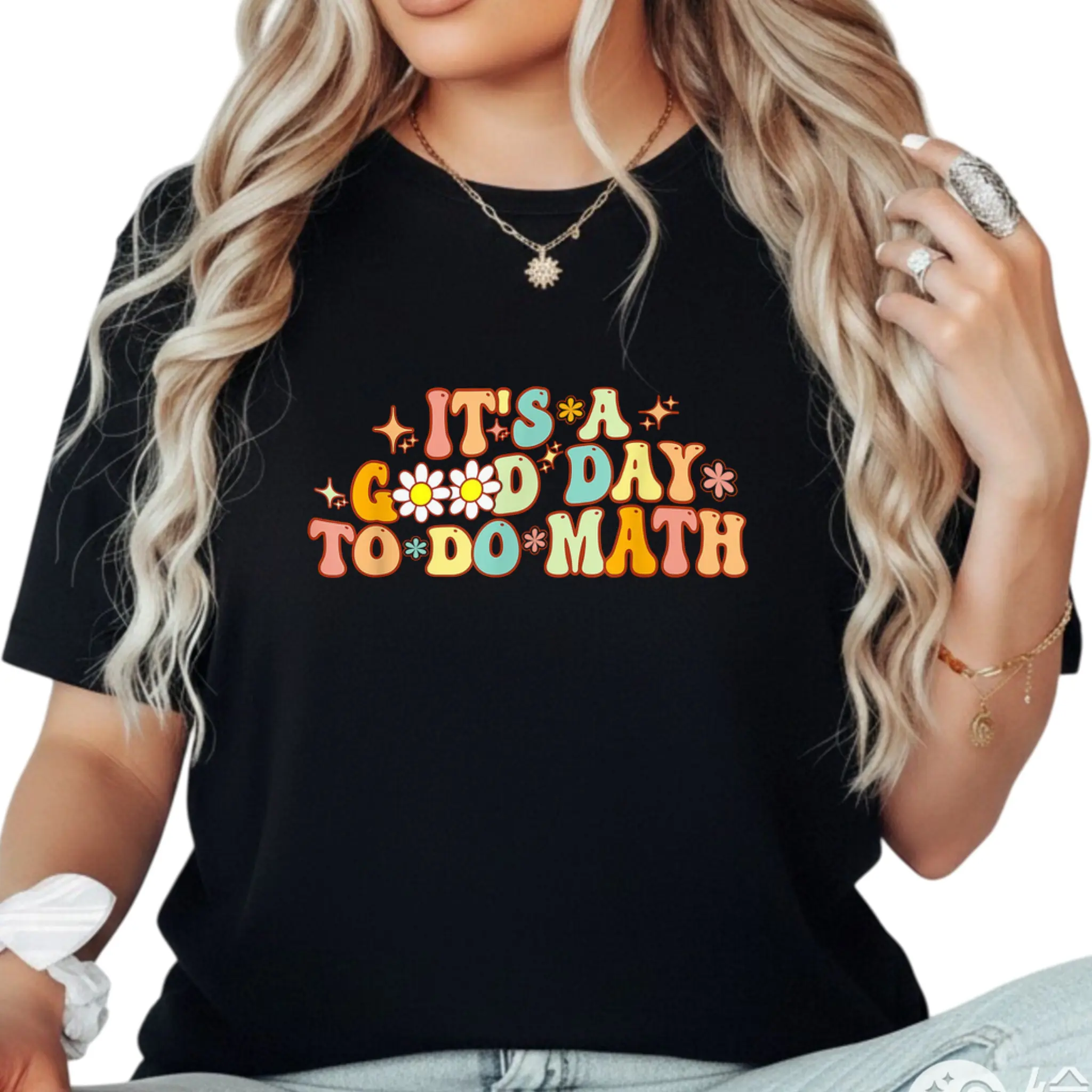 This Humorous Math Teacher T-Shirt Features a Cheerful Slogan about Enjoying Math, Adorned with Vibrant Math Symbols And Equations. It'S a Comfortable And Stylish Crewneck Top
