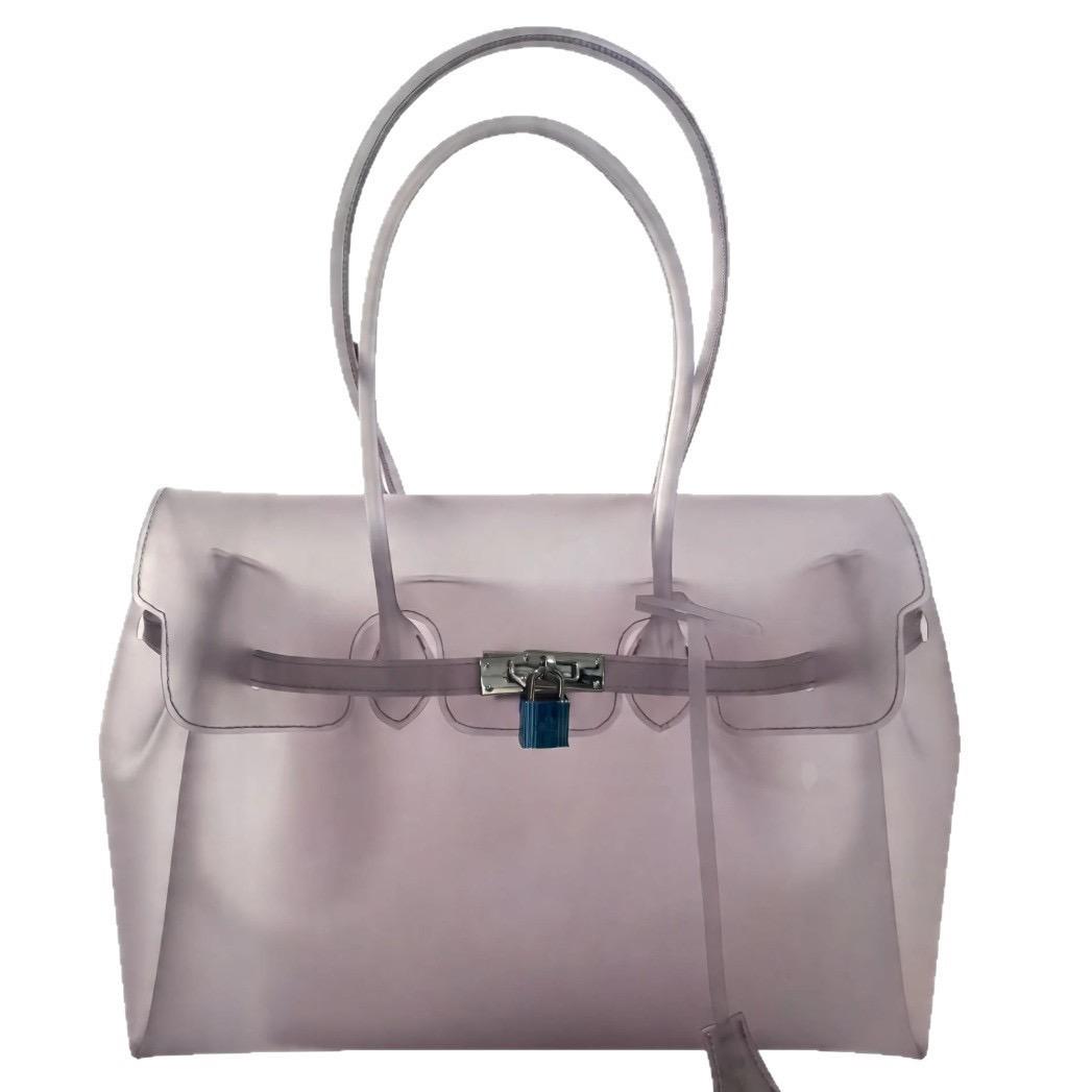Handbag, TPU transparent jelly bag, shoulder bag, tote bag.