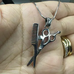 Small Plated barber pendant