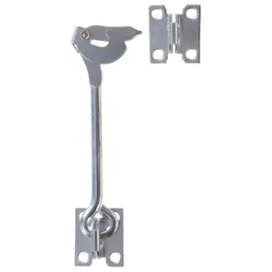 212 MAIN 6 in. Metal Heavy-Duty Gate Hook with Mounting Plates, Zinc-Carded Fastener for Hardware Installation Applications