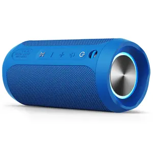 EDUPLINK Bluetooth Speaker, Portable Wireless Speakers, Waterproof IPX7 Speaker, TWS Pairing Stereo, Long Playtime for Home, Travel, Blue