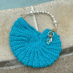 Handmade Crocheted Shellbag - Elegant & Practical Accessories for Everyday Use - Perfect for Phone, Keys & Small Items - Handwash Only