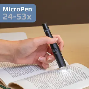 MicroPen Microscope Pen 24x-53x Magnification, LED Lighted Pocket Microscope STEM Toy for Kids (MP-300)