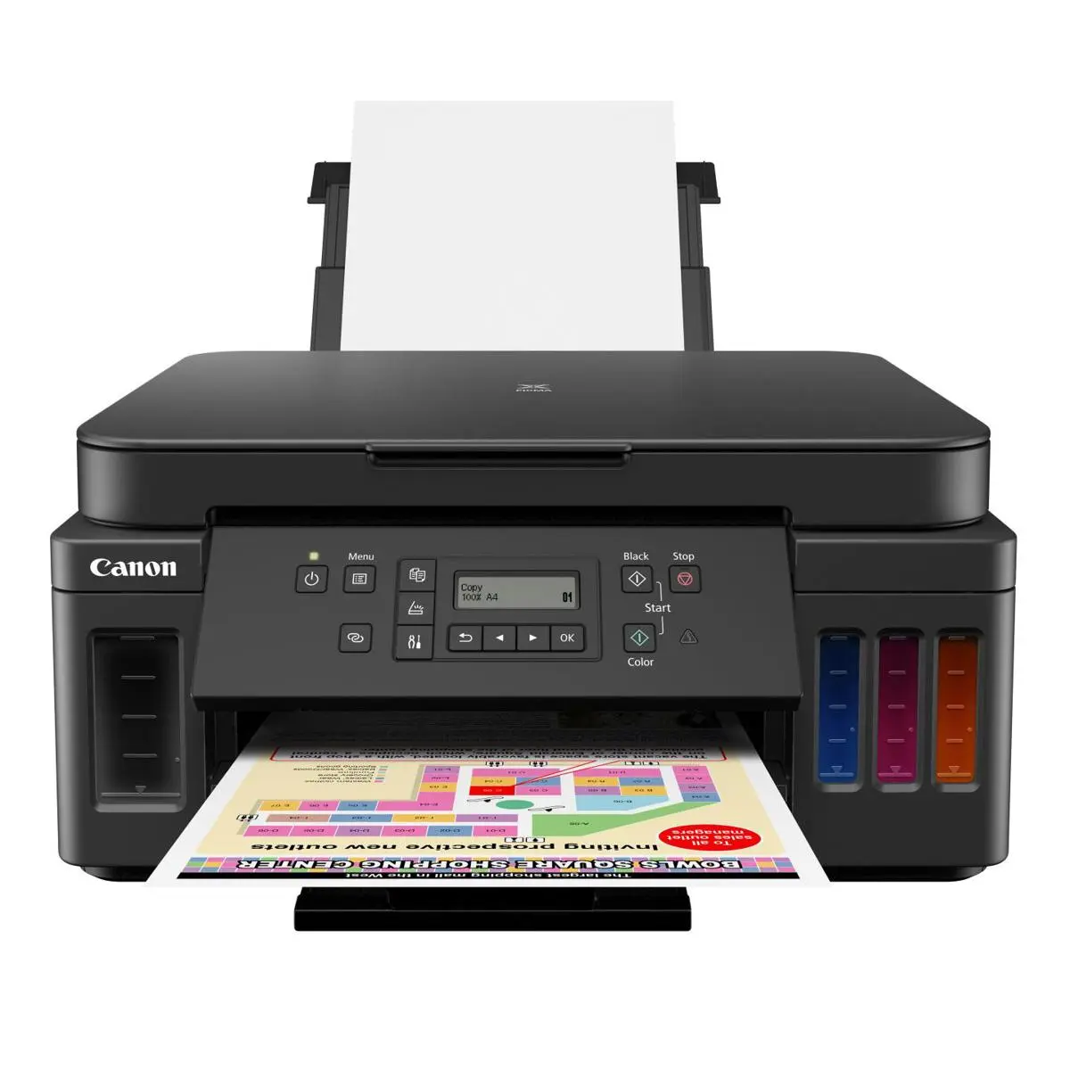 Canon PIXMA G6020 Wireless MegaTank All-In-One InkJet Printer, 4800x1200 dpi, 350 Sheet Capacity - Print, Copy, Scan