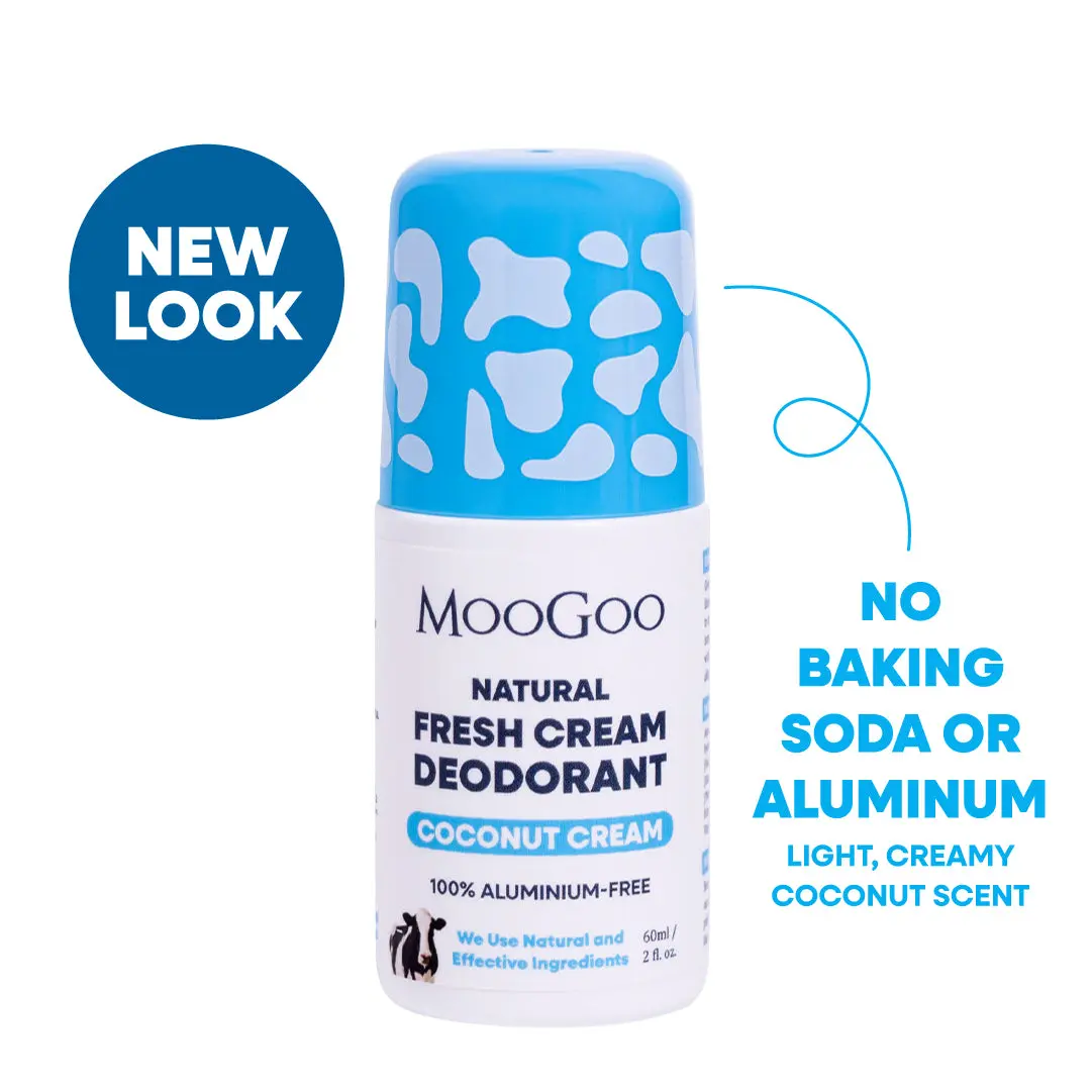 Fresh Cream Deodorant - Coconut Cream | Aluminium Free | Roll-On | Sensitive Skin | Natural | 60ml