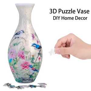 Unique 3D Puzzle Vase for Adults, Creative Floral Design, 160 Piece Jigsaw Puzzle, Ideal Birthday and Holiday Gift