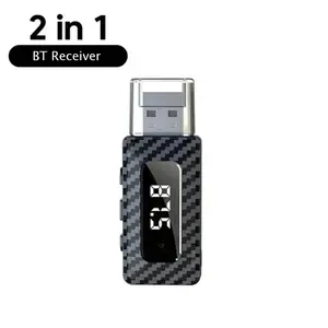 Car Mini USB Transmitter Receiver BT 5.3 Bluetooth Audio Car Adapter Wireless Handsfree Call Car Kit Auto Wireless Audio for Fm Radio