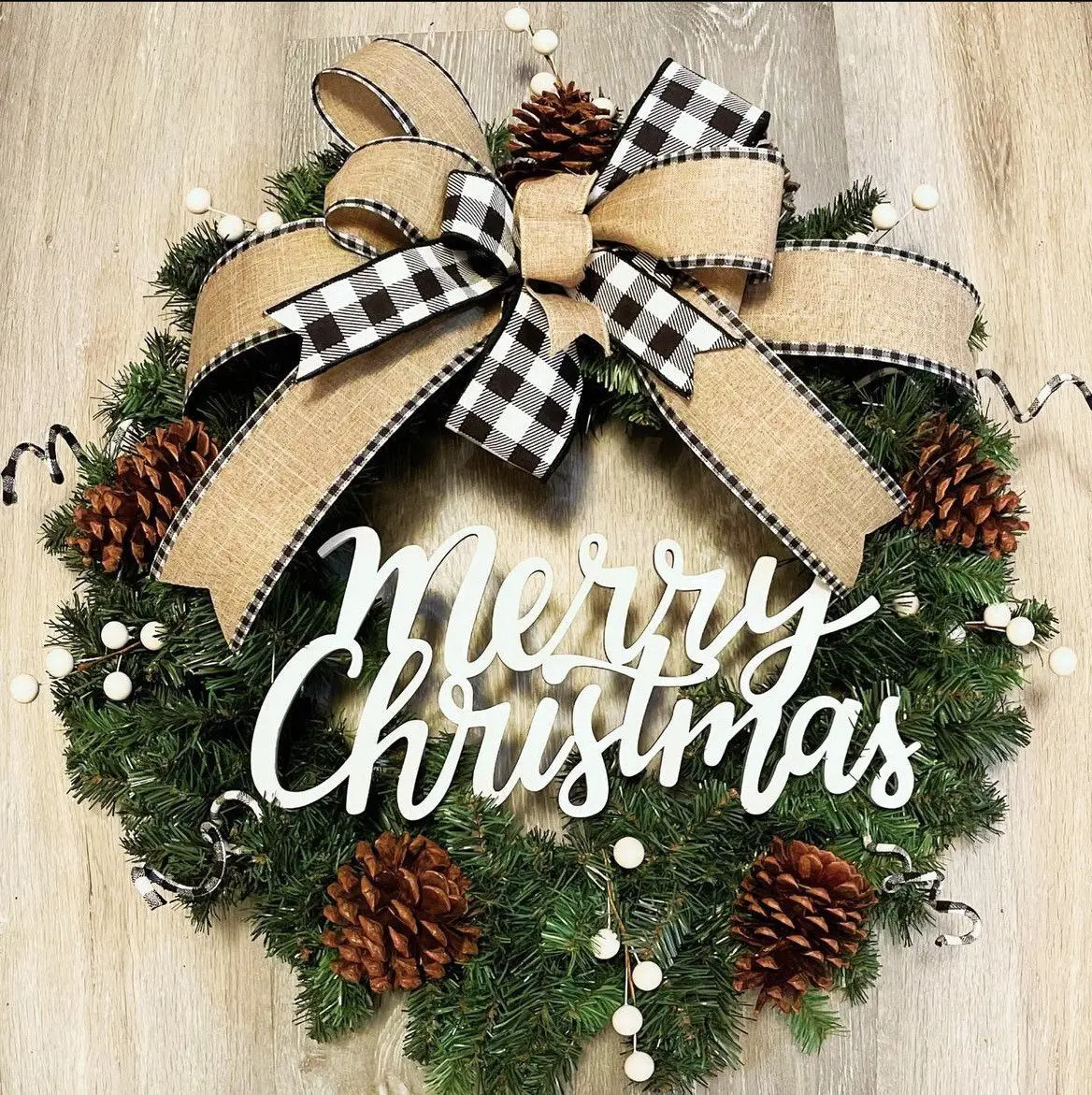Christmas Wreath, Winter Wreath, Christmas Decor, Christmas Farmhouse, Wreath for front door, Merry Christmas Wreath, Rustic Christmas