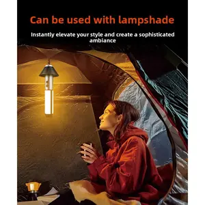 Outdoor multifunctional telescopic folding camping light 270 ° adjustable led lighting light with hook warm ambient light