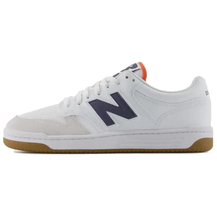 New Balance 480 White Dark Arctic Grey Gulf Red' Durable Low Top Skate Shoes Unisex BB480LFD