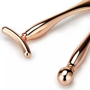 2pcs Stainless Steel Metal Eye Cream Applicator Wand Stick, Unscented Facial Massage Massager Tool