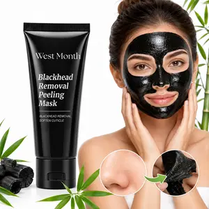 Charcoal-Infused Bamboo Clay Exfoliating Peeling Mask, 60ml Skincare & Face Care Products, Blackhead Removal, Deep Pore Cleansing, Oil Control, Mother’s Day Gift