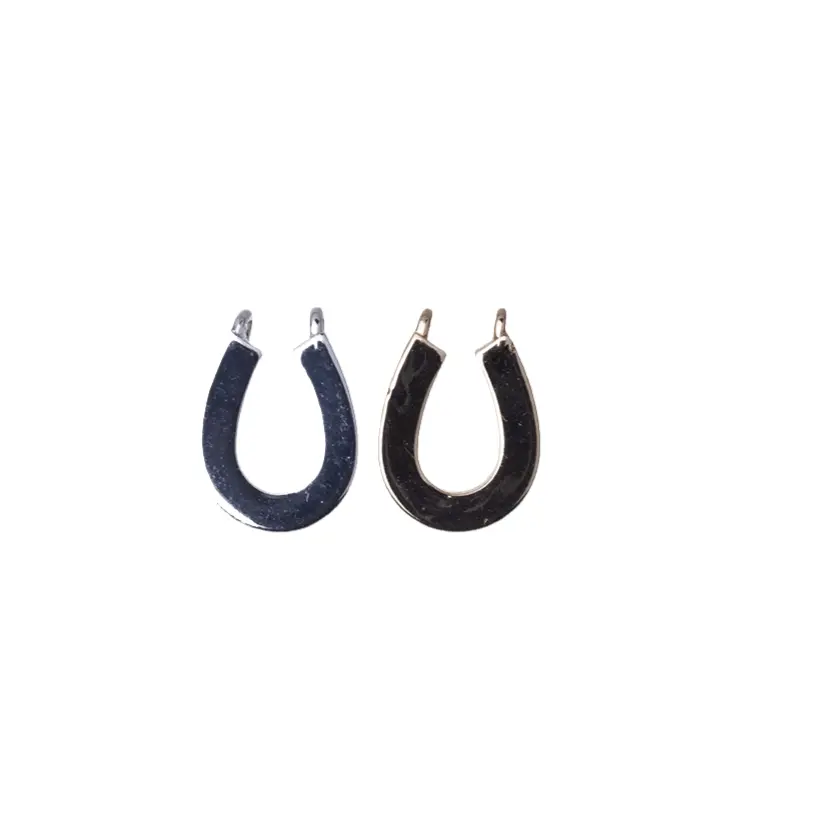12mm x 8mm Horseshoe Charm - Made of Plated Brass - Sold Individually - K139