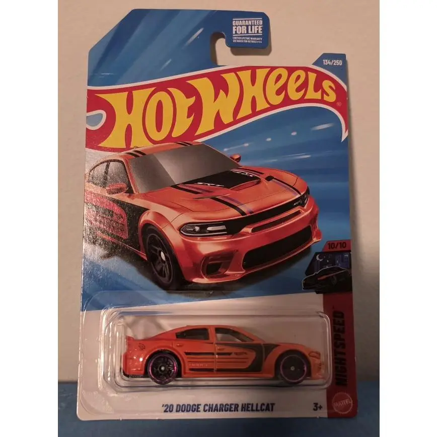 Hot Wheels '20 Dodge Charger Hellcat 10/10 Night Speed Model 134/250 Collectible Toy Car