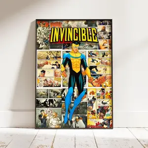 Invincible Poster, Superhero Wall Art, Comic Book Decor, Omni-Man Artwork, Anime Hero Print, Home Decor