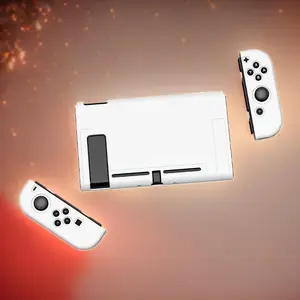 Game Console Protective Case with Thumb Grip Cap, TPU Console Protective Cover, Console Accessories for Nintendo Switch OLED