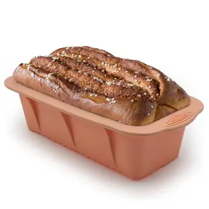 3 pack Silicone Bread Loaf Pans - Baking Mold For Baking Cakes,Brownies,Long loaf of bread Cheesecakes,Homemade Cakes Breads,Meatloaf,Ice brickand and More Set of 3 Tin