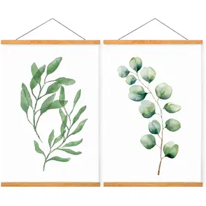 2 Pack  Poster Hanger Frame, 8x10 8x12 8x20 Poster Frames  Wooden  Hanging Kit for Walls Print Poster Canvas Artwork  Painting