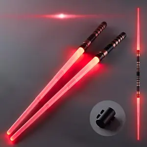 New Plastic Lightsabers Monochrome Red or Blue Lights with Strike Sound, 1 Count/2 Counts 2 in 1 LED Lightsabers Toys, Retractable Lightsabers Halloween Costume Kids Party Gift