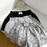 Women's Summer Casual Basic Loose-Fit Elastic Shorts Set, Solid Color and Camouflage Prints, Light Daily Wear Fashion Bottoms, Comfortable Ladies' Clothing, Casual Relaxed Shorts